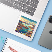 アラモ湖アリゾナ3インチビニールステッカー シール (ノートパソコンとiPhone)