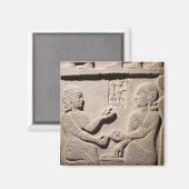 アララス王の息子を描いたレリーフ、 浮き彫り マグネット (正面/裏面)