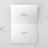 アランのためのバースデー・カード カード (内部)