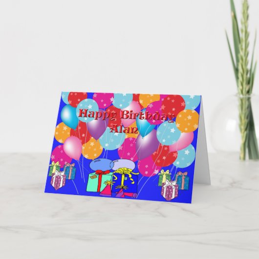アランのためのバースデー・カード カード (正面)