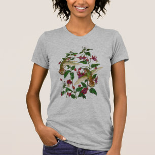アランのハチドリおよび暗い赤紫色 Tシャツ