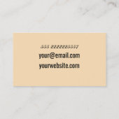 アランチーイタリア料理シェフパーソナライズされた 名刺 (裏面)