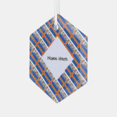 アランド諸島オーランダー国旗のタイルパーソナライズされた張 ガラスオーナメント (正面左)