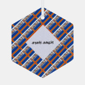 アランド諸島オーランダー国旗のタイルパーソナライズされた張 ガラスオーナメント (裏面)