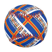 アランド諸島オーランダー国旗のタイルパーソナライズされた張 野球ボール (裏面)