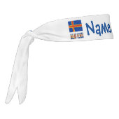 アランド諸島オーランダー国旗の青の個人設定 タイヘッドバンド (回転270)