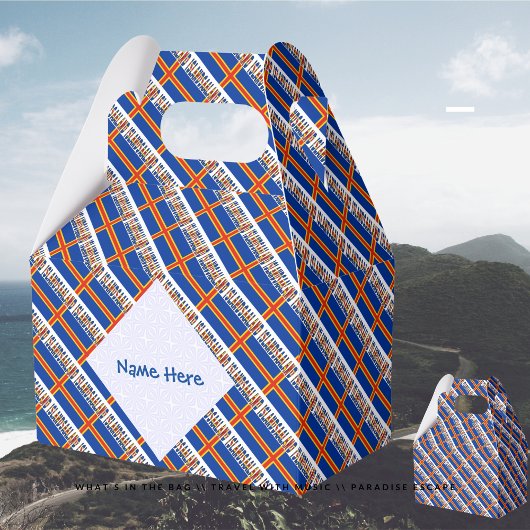 アランド諸島オーランダー国旗タイル張りブルー個人 フェイバーボックス