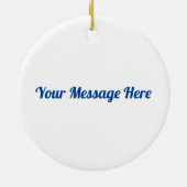 アランド諸島国旗パーソナライズされたカスタム セラミックオーナメント (裏面)