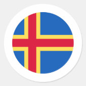 アランド諸島国旗 ラウンドシール (正面)