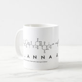 アランナペプチド名mug コーヒーマグカップ (正面左)