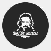 アランワッツ宇宙を信じる ラウンドシール (正面)