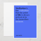 アランワッツ瞑想引用文 招待状 (正面/裏面)