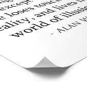 アランワット引用文 ポスター (角)