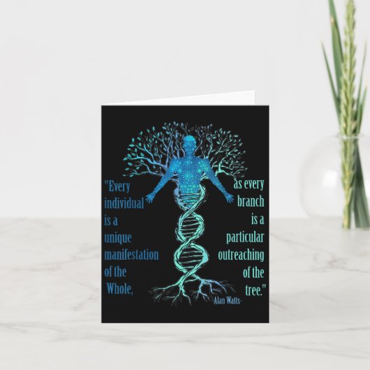 アランワッ最高のツ哲学引用文ツリー カード (正面)