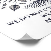 アラン離れワッツの生活 – 神秘的な木の引用文 ポスター (角)