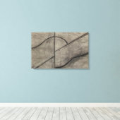 アラン・カプロー – 息に基づくスケッチ キャンバスプリント (インサイチュ (ウッドフロア))