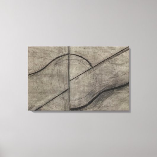 アラン・カプロー – 息に基づくスケッチ キャンバスプリント (正面)