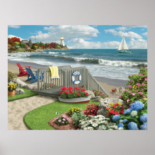 アラン・ギアナ「ビーチ日」ポスター ポスター (正面)