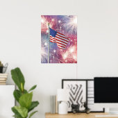 アラン・ギアナ「旗と花火」ポスター ポスター (ホームオフィス)