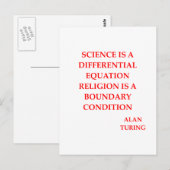 アラン・チューリング引用文 ポストカード (正面/裏面)