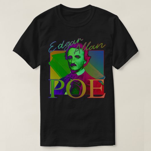 アラン・ポー絞り染め80sレトロサイケデリック抽象芸術N Tシャツ (デザイン正面)