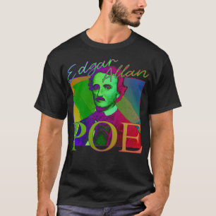 アラン・ポー絞り染め80sレトロサイケデリック抽象芸術N Tシャツ