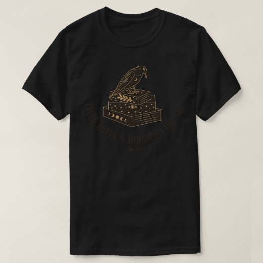 アラン・ポー・レイヴン・ブックッシュ1 Tシャツ (デザイン正面)