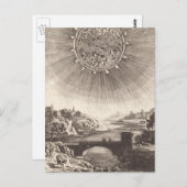 アラン・マレーによる太陽のある古天文学の空 ポストカード (正面/裏面)