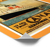 アラン・ライン汽船ポスター ポスター (角)