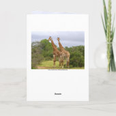 アラン"ワイルドに行く"ハッピーバースデージラフェスカード カード (裏面)