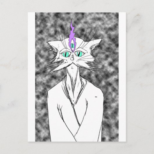 アラン・ワッツ猫 ポストカード (正面)