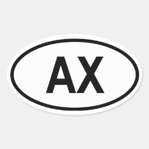 アラン「AX」 楕円形シール