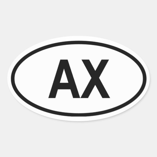 アラン「AX」 楕円形シール (正面)