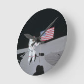 アランBシェパードJr. （アポロ14） ラウンド壁時計 (傾斜)