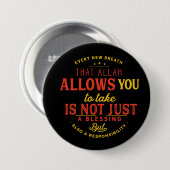 アラーが与えるあらゆる新しい呼吸 缶バッジ (正面&裏面)