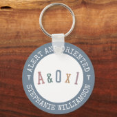 アラートとPerson A&OX1指向ナース カスタム キーホルダー (正面)