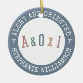 アラートとPerson A&OX1指向ナース カスタム セラミックオーナメント