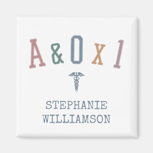 アラートとPerson A&OX1指向ナース カスタム マグネット (正面)