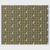 アラードアヒルが格子状に ラッピングペーパー (フラット)