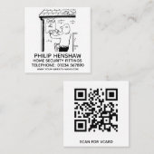 アラームとホームセキュリティの付属品 スクエア名刺 (正面/裏面)