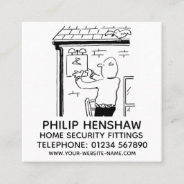 アラームとホームセキュリティの付属品 スクエア名刺