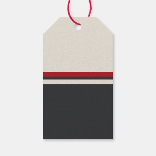 アラームのミニマルな消防士の赤ちゃんシャワーを鳴らす ギフトタグ (裏面)