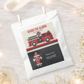 アラームのミニマルな消防士の赤ちゃんシャワーを鳴らす フェイバーバッグ (クリップ留めされた状態)