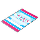 アラームのメモらせん写真ノートブック ノートブック (左側)