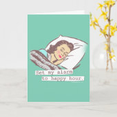 アラームをハッピーアワー誕生日カードに設定 カード (黄色い花)