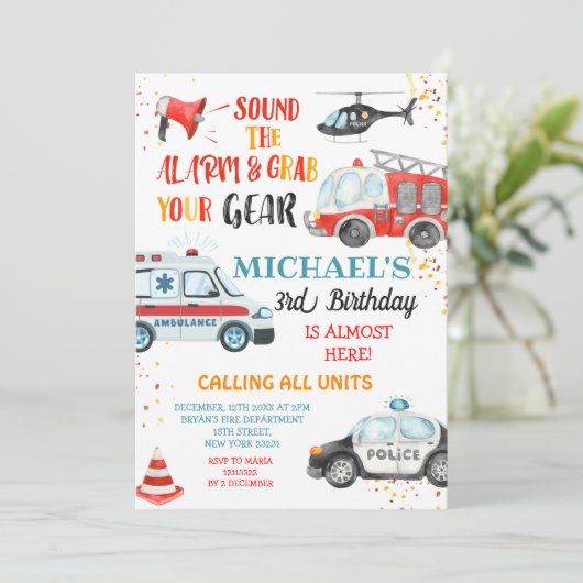 アラームを鳴らしてギア誕生日 招待状 (スタンド正面)