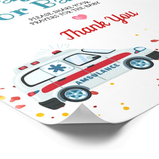 アラームを鳴らし、ギア祈りの言葉をベビー ポスター (角)