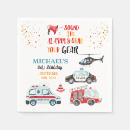 アラームを鳴らし、ギア3歳の誕生日を迎える スタンダードカクテルナプキン