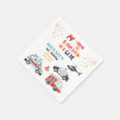 アラームを鳴らし、ギア3歳の誕生日を迎える スタンダードカクテルナプキン (角)