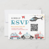 アラームを鳴らすギア誕生日Rsvpカード サンキューカード (正面)